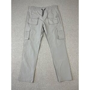 Southpole Cargo Pants Mens XL Gray Polyester Elastic Waist Drawstring Streetware
